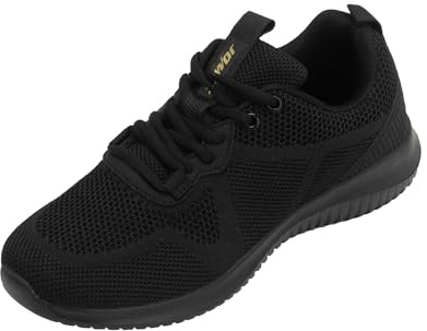 JOMIX Scarpe da Ginnastica Uomo Leggere Antiscivolo Sneakers Sportive Traspiranti con Suola in Eva Morbida Ammortizzata Scarpe per Palestra Fitness e Tempo Libero MFK250557 Nero 44