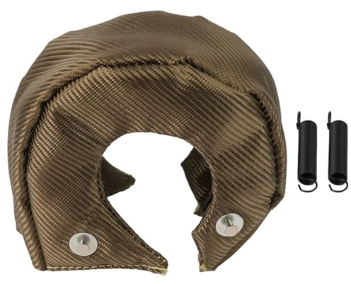 Couverture turbo en fibre de verre avec crochets en acier inoxydable, barrière thermique résistante à la chaleur de 1000 °C pour turbocompresseur T3/T4, housse de protection de 20 à 30 mm d'épaisseur