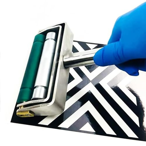70mm Anilox Roll Manual Ink Proofer - Chrome & Rubber Roller, 200 Lines for Precision Printing, Ideal for Ink Testing & Color Matching in Flexo Applications