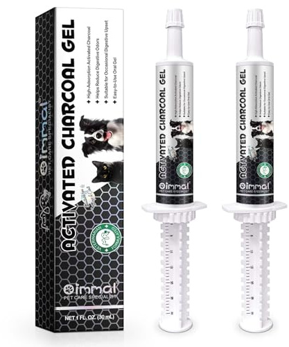 Activated Charcoal Paste for Dogs & Cats with Kaolin & Pectin 30ml - 2PCS, Support Digestive & Gut Comfort, Gas Relief, Stool Firming, Reduce Digestive Odors, Suitable for Occasional Digestive Upset