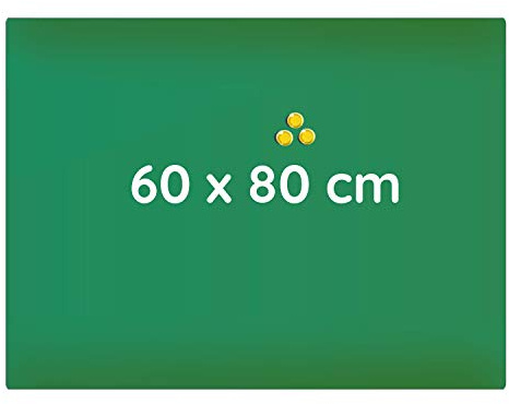 Lüllmann Memoboard Glas Magnettafel 60x80x0,4cm Glastafel Glasboard Whiteboard Wandtafel Magnet-Board (607422 Glastafel 60x80x0,4cm, grün)