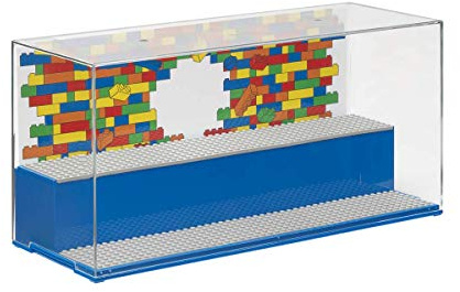 Room Copenhagen LEGO Play and Display Case, 2-Tier Toy Storage Container LEGO, Iconic Blue