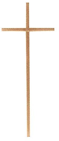 AmazinGrave - Crucifix funèraire à appliquer en bronze pour pierre tombale et tombe - Crucifix 10cm - En bronze, à appliquer 2051-10