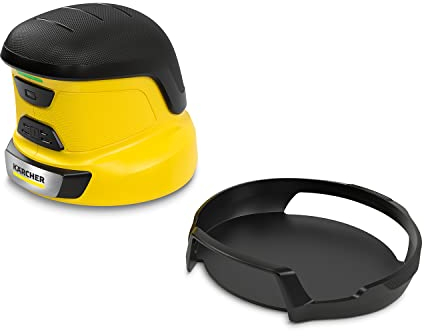 Kärcher EDI 4 – Elektrischer Eiskratzer mit rotierender Scheibe – zeitsparendes, müheloses Eisentfernen, Gelb