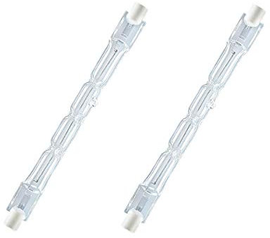 LEDLUX 2 Pezzi Lampade Alogena R7S Dimmerabile, Bianco Caldo 2800K, R7S 118mm 120W 2215 Lumen