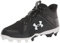 Under Armour Herren Leadoff Mid Rubber Molded Baseball Cleat Shoe, (001) Schwarz/Schwarz/Wei , 43 EU