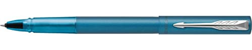 PARKER VECTOR XL Füllfederhalter, Blaugrüne metallic-lackierung auf messing, mittlere Feder, blaue Tintenpatrone, Blister