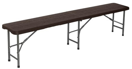 THINIA HOME Banco Plegable Catering Efecto Madera 180x30x43cm