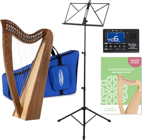 Classic Cantabile H-19 WN Keltische Harfe 19 Saiten Set, 19 Nylon-Saiten