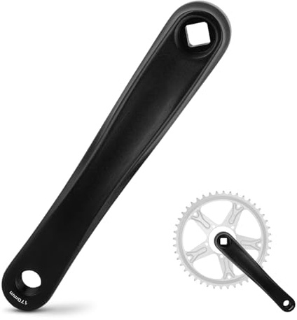 Manovella sinistra per bicicletta, 170 mm, 6.7 in sinistra, singola catena, manovella, set in lega di alluminio, parti di ricambio per mountain bike (foro quadrato)