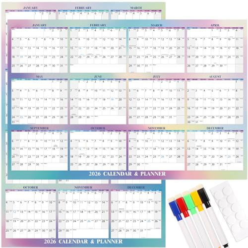 2027 Dry Erase Wall Calendar- 32 x 48 Large Erasable Calendar