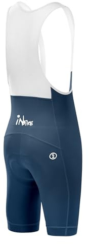 INBIKE Bibs Shorts Culotte Ciclismo Hombres Pantalones Cortos de Bicicleta con Protección Solar UPF50+ con Gel Acolchado y Bolsillo Transpirable Ropa Interior de Biciclet MTB Azul L