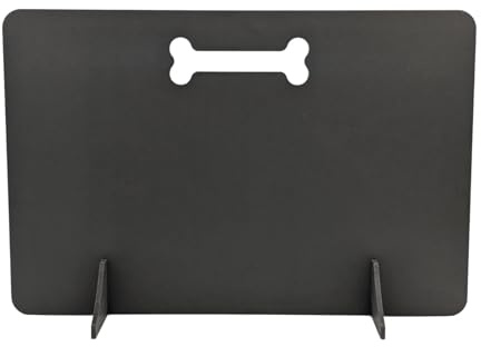 Dog Stopper Gate – Freestanding Wooden Pet Barrier in Black or Plain | No-Drill Indoor Dog Gate for Stairs,Hallways & Doorways | Lightweight,Portable (Black, 40cm X 60cm)