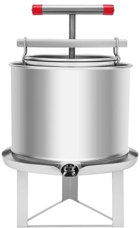 ARPITUYN Bee Honey Press Extractor, 532.6 Oz Stainless Steel Manual Honey Press Beeswax Machine, Large Honey Extractor Machine, Fruit Juice Press Extractor Wine Making Equipment