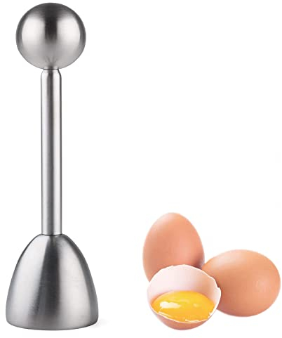 Egg Cracker Topper Stainless Steel Shell Separator Remover Eggs Cutter Egg Cutter Topper for Hard Soft Boiled Eggs and Egg Crackers