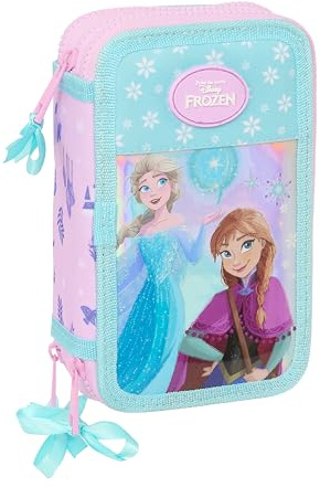 Disney Frozen Federmäppchen, 3-fach gefüllt, Feder-mappe, Die Eiskönigin