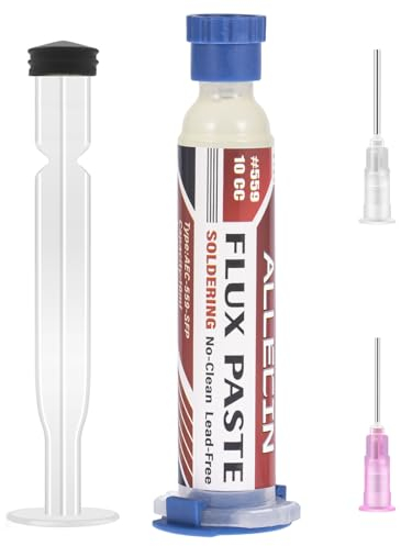 ALLECIN Flux Soudure Sans Nettoyage 10mL Pâte de Flux de Souder Sans Plomb 10CC No Clean Solder Flux Paste AEC-559 pour SMD PCB BGA Électronique (Paquet de 1 pièce)