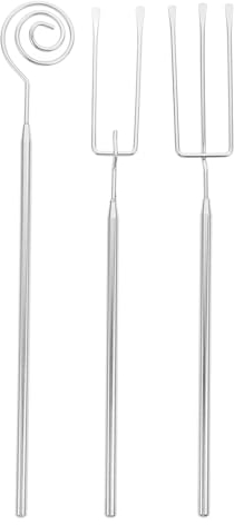 Alipis Schokoladen-Dip-Werkzeug-Set Edelstahl-Fonduegabel Spülmaschinenfest Wiederverwendbare Kulinarische Dekorationslöffel Für Selbstgemachtes Süßigkeiten-Käse-Dip (3Er-Pack)