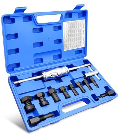 Wvoillty Lot de 12 Extracteur de Roulement Intérieur avec Marteau à Inertie et Pinces de Serrage Reglables (8-32 mm), pour Voiture, Moto et Velo