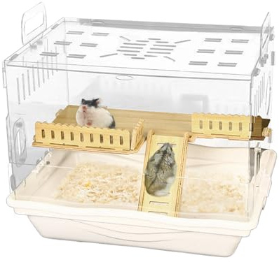 Grande Gabbia Di Criceto Osservazione Per Animali Domestici Gabbia Trasparente Per Piccoli Animali - Accessori Per Case Piccoli Traspiranti Per La Casa Di Gerbili Per Famiglie, Amici