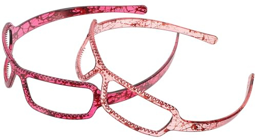 Alipis Bandeaux pour Cheveux Confortables et Polyvalents Femmes Lot de 2 Style Lunettes en Pc et Fêtes pour Maquillage, Coiffure