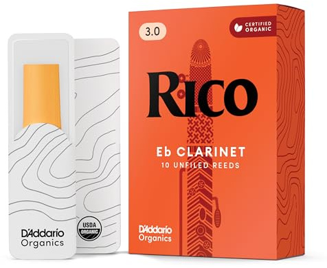 D’Addario Woodwinds - Rico Eb Clarinet Reeds - RBA1030 - Strength 3.0, 10-Pack