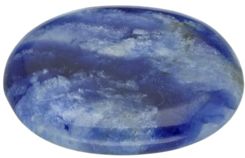 Piedra de disco de sodalita | piedra de bolsillo de piedra preciosa de Fuente de vida Plus