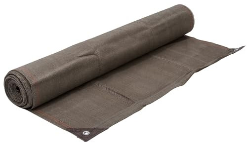 Brise vue jardin - Brise vue occultant - Rouleau Brise vue - WerkaPro 10834 - Brise Vue Renforcé Taupe - Tissage renforcé de 300 gr/m2 - Rouleau de 1,5 m x 10 m - En polyéthylène
