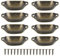 8 Pcs Antique Pull Shell Poignée, Conception En Forme De Coquillage Bronze Métal Tiroir Poignées Poignées Armoires Vintage Armoire En Métal Meubles Armoire Porte Médecine[Bronze vert]Pins, boutons