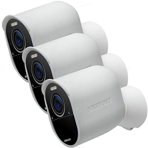 Silicone Skin Case Cover Offers Sun Glare UV Weather Protection Camouflage Compatible with Arlo Ultra, Ultra 2, Pro 3, 4 & Pro 5S - White, 3 Pack