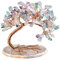 Nupuyai Fluorite Tree with Agate Slice Base, Money Tree Figurines Fengshui Ornament for Home Office Wedding Decoration