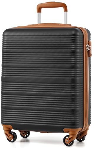 COOLIFE Cabin Suitcase 55x40x20cm for Easyjet, Carry On Suitcase | Hand Luggage Suitcase for Short Travel, Lightweight ABC+PC, TSA Lock, YKK Zipper, Telescopic Handle, 4x360° Spinner Wheels