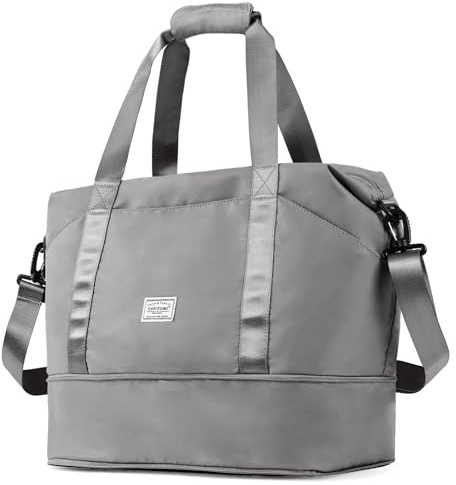 TANTOMI Resväska handbagage, sportväska dam, 46 x 23 x 32 cm, handbagage, väska, weekender väska, vattentät resväska, duffle väska, träningsväska, klinikväska, födsel, lämplig semester, camping, 2–5