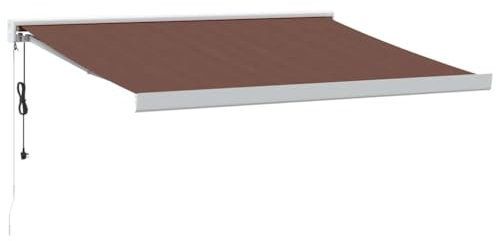 vidaXL Auvent rétractable Automatique Marron 350x250 cm