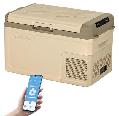 Alpicool GE30 30L Kompressor Auto Kühlbox Tragbar für Auto, LKW, Kompakter Camping Kühlschrank 12/24V DC Kühlbox für Reisen, Lebensmittel & Getränke,-20℃ bis 20℃