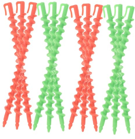 SMASOLO Lot de 22 Bigoudis Spiralés Moyens à Tige Creuse pour Permanente Cheveux Longs, Tenue Optimale, Professionnels et Particuliers, Usage Salon et Maison