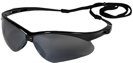 Ansell KleenGuard Nemesis Occhiali di Sicurezza Antiappannamento DPI Protezione Occhi, Leggeri Avvolgenti per Cantiere, Tiro, Esterno e Industria – Fumé/Nero, 1 Paio