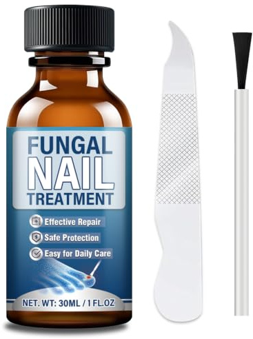 Bellifluous Hongos Uñas Pies, Líquido Tratamiento Hongos Uñas Pies, 30ml Efectivo Hongos Uñas Con Cepillo y Lima para Uñas Gruesas, Amarillentas, Opacas o Dañadas, Antihongos Uñas Pies