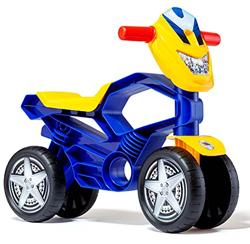 MOLTO | Ma première Moto My 1st Molto Cross Bleu | Moto Tout-Terrain pour Enfants | Jouets pour Enfants Sûrs et Résistants | Favorise Le Développement Sain des Filles et des Garçons, De 18 à 36 Mois