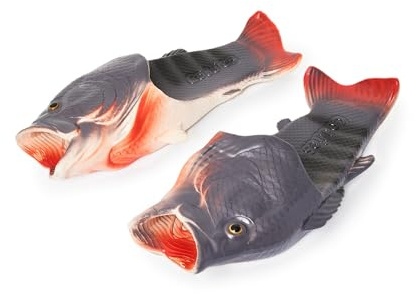 Coddies Fish Flops - Le Pantofole Originali a Forma di Pesce - Regalo Divertente, Regalo di Natale per Pescatori, Pantofole Unisex, Infradito, Ciabatte per Bass, Pantofole per la Casa e per la Doccia