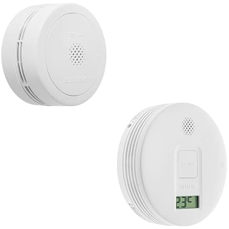 SIEMENS - 1 Détecteur de fumée NF 10 Ans + 1 détecteur monoxyde de Carbone