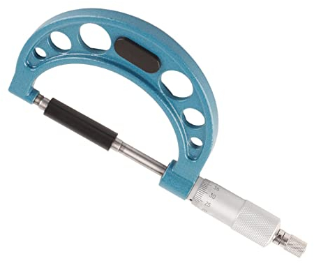 Micrómetro Exterior Medidor de Espesor de Micrómetro Exterior de Alta Precisión de Acero Inoxidable con Llave Herramienta de Micrómetro Externo de 0,01 Mm para Medir con (50-75 mm)