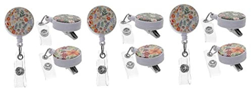 Lurrose 9stücke Teiliges Rotierende Ausweishalter Mit Blumenmotiv Einziehbare Id-kartenhalter Für Büro Schule Und Veranstaltungen Leicht Tragbar Und Langlebig Für Mitarbeiter Und