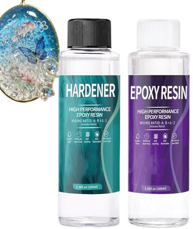 Resina per la conservazione dei fiori, resina non giallastra, 500 ml per fiori fai da te, decorazioni di fiori secchi, colla di vetro, colata di piante secche 1:1, adesivo AB