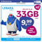 LEBARA Handytarif Hello! 15+18 | 33 GB Datenvolumen | 9,99€ mtl. | 5G mit bis zu 50 Mbit/s | Allnet-Flat Telefonie & SMS Deutschland inkl. EU-Roaming | 100 Auslandsminuten