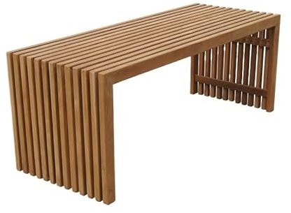 Banco de teca maciza para exteriores, para jardín, patio, balcón, silla de parque de madera de teca de 5 pies, para patio, sauna, baño, banco de teca resistente a la intemperie, para cambiar zapatos,