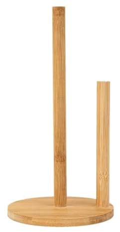Soporte De Toalla De Papel De Madera, Porta Rrollos De Papel Cocina Madera, Portarrollos para Papel De Cocina De Pie con Base Antideslizante, Portarrollos Vertical, para Cocina, Sala, Baño