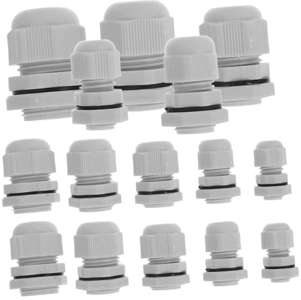 Gatuida 25pcs Nylon Cord Connector Adjustable Wire Protector Cable Gland Outdoor Electrical Wire Connector Cable Clamp