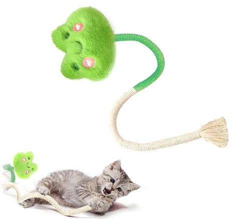 Eupneicu Giocattolo Di Corda Da Mordere, Giocattolo Per Gatti, Corda Giocattolo Da Masticare Per Gattini, Per Gattini E Gatti Pulizia Dei Denti, Giocattoli Per Alleviare Lo Stress [Rana]