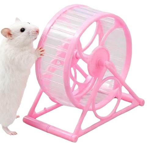 Rueda de Ejercicio para Hámster,Ejercicio Diario Animal con Soporte Independiente | Rueda de para Correr en Jaula - para Razas Pequeñas y Medianas como Hámster Dorado, Conejo y Erizo